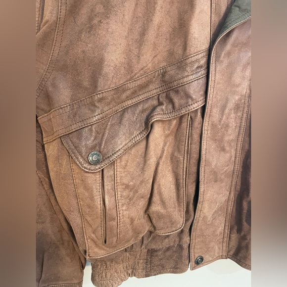 Vintage Dark Brown 100% Genuine Leather Jacket - Adventure Bound Originals - Picture 2 of 10